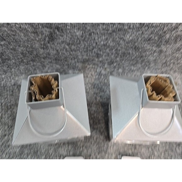 Luminara Set Of 2 Gray Mini Lanterns With Remote & Flameless Candles #2 - Picture 4 of 6